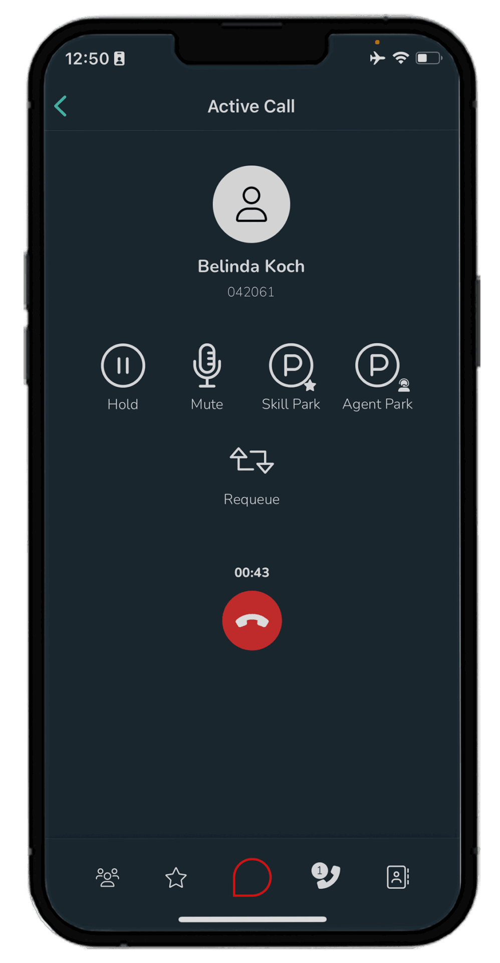 samwin_contact center solution_mobile agent_active call